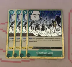 One Piece TCG Electrical Luna OP08-036 Rare Foil Two Legends English 4x Playset - Image 1