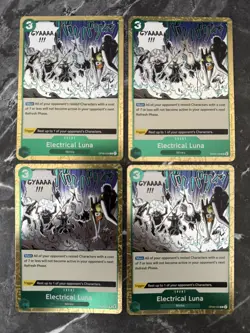 One Piece TCG Electrical Luna OP08-036 Rare Foil Two Legends English 4x Playset - Image 1