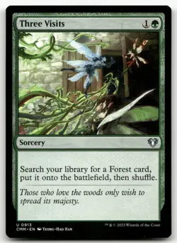 Three Visits #913 (NM) Commander Masters CMM Magic MTG - Image 1