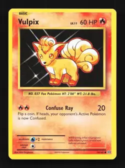 Vulpix 14/108 LP Evolutions English Pokemon Card TCG - Image 1