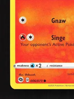 Vulpix 006/073 LP Champion's Path English Pokemon Card TCG - Image 2