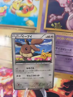 Pokemon Karte Card Holo Eevee Pikachu BW Seven Eleven Promo Black S japanese Exc - Image 1