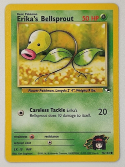 Erika's Bellsprout 76/132 Common Gym Heroes English NM/EX Pokemon TCG - Image 1