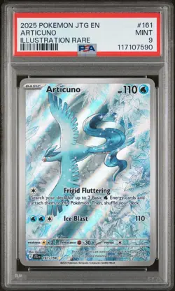 PSA 9 Pokemon JTG EN Articuno Illustration Rare #161 Pokemon Karte - Image 1