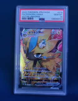 Pokemon TCG Zeraora VMAX 219/172 PSA 10 JP VSTAR Universe SAR Foil 2022 - Image 1