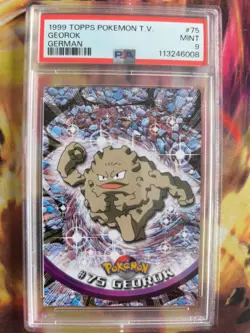 Pokemon Card Georok Graveler Topps 1999 Blue Logo German Deutsch PSA 9 - Image 2