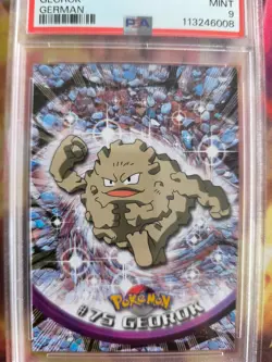 Pokemon Card Georok Graveler Topps 1999 Blue Logo German Deutsch PSA 9 - Image 3