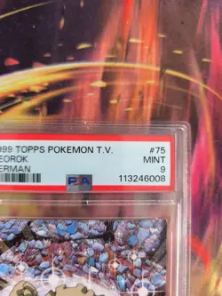 Pokemon Card Georok Graveler Topps 1999 Blue Logo German Deutsch PSA 9 - Image 4