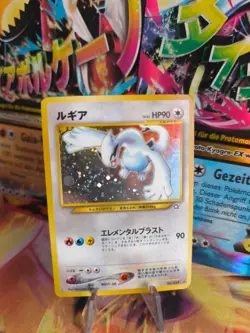 Pokemon Karte Card Lugia Neo Genesis 2000 Rare Holo Wotc japanese (VG-) Glue - Image 1