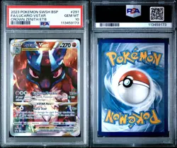 POKEMON LUCARIO VSTAR SWSH291 - CROWN ZENITH ETB PROMO - ENGLISH PSA 10 GEM MINT - Image 3