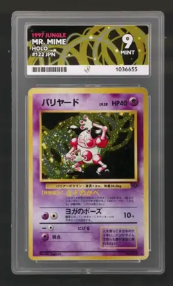 Mr Mime #122 Japanese Holo Jungle Pokemon Card ACE Graded 9 - Image 1