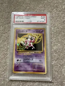 Pokemon PSA 9 Mr. Mime Jungle #122 Holo Unlimited Holo Rare - Japanese - Image 1