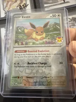 Eevee - (Pokemon Day 2025) (Reverse Cosmos Holo) 074/131 Reverse Holo A28 - Image 1