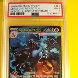 2025 Pokemon Mega Charizard X ex 125/094 Phantasmal Flames SIR PSA 9 MINT Holo - Image 2