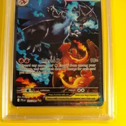 2025 Pokemon Mega Charizard X ex 125/094 Phantasmal Flames SIR PSA 9 MINT Holo - Image 3