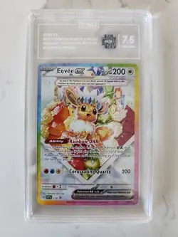 Pokemon TCG 2025 Prismatic Evolutions SPC Eevee 174 Black Star Promo TAG 7.5 - Image 1