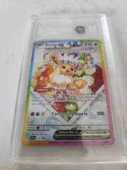 Pokemon TCG 2025 Prismatic Evolutions SPC Eevee 174 Black Star Promo TAG 7.5 - Image 2