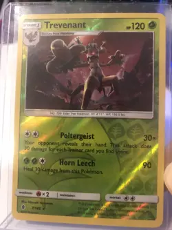 Pokemon TCG Trevenant Sun & Moon: Guardians Rising 7/145 Reverse Holo Rare NM - Image 1