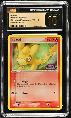 2006 Pokemon EX Holon Phantoms Numel #72/110 CGC 10 PRISTINE - Image 1