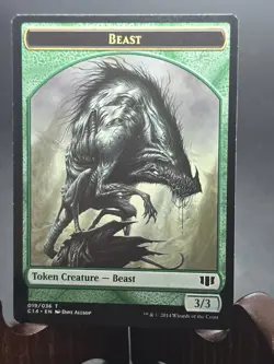Elemental Beast (019) Double-Sided Token Commander 2014 MTG Regular Near Mint - Image 2
