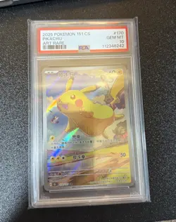 2025 Pokemon Simplified Chinese 151 Art Rare #170 170/151 Pikachu PSA 10 UK - Image 5