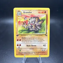 1999 Pokemon TCG Graveler #37/62 1st Edition Stage 1 Uncommon Fossil NM/LP -j - Image 1