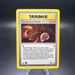 Mysterious Fossil 62/62 Fossil First Edition Pokemon Vintage NM -j - Image 1