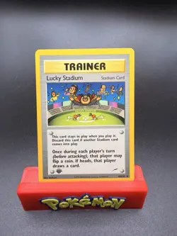 Lucky Stadium 100/105 Pokemon TCG 1st Edition Neo Destiny NM/LP Vintage 2002 - Image 1