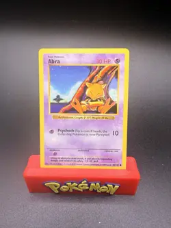 NM/LP - Shadowless Base Set Abra 43/102 WOTC Vintage Pokemon TCG - Image 1