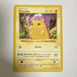 Pikachu 58/102 1999 WOTC Pokemon TCG Base Set Unlimited Regular Common 40HP - Image 1