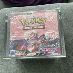 Pokemon TCG Fusion Strike Booster Box In Acrylic Case - Image 1
