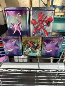 Pokemon TCG Stack’em High Tin - 2024 - NEW SEALED! (5 LOT) - Image 1