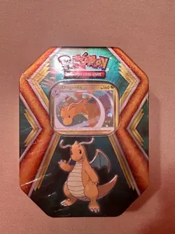 POKEMON TCG DRAGONITE DRAGONS TIN 3 BOOSTER PACKS + PROMO NEW SEALED 2019 - Image 1