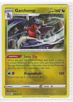 Garchomp 109/172 Holo Rare Brilliant Stars Pokemon Holo Near Mint - Image 1
