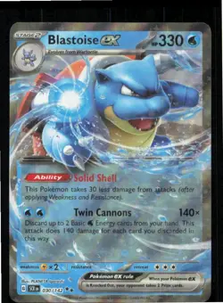 Blastoise ex 30/142 Double Rare Stellar Crown Pokemon Holo Near Mint - Image 1