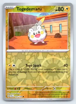 Pokemon Togedemaru Journey Together JTG C REVERSE HOLO 050/159 NM - Image 1