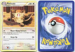 Raticate 34/90 Uncommon HGSS Undaunted Pokemon LP - Image 3