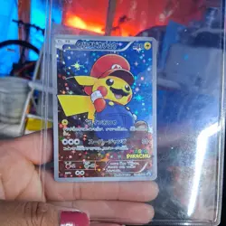 Pokemon Mario Pikachu 294/XY-P XY-P Promo Full Art Holo Japanese Card 2016 - Image 3