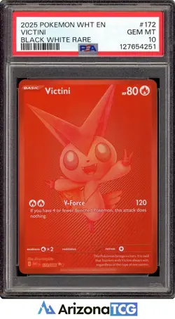 Pokemon 2025 Victini 172/086 Black White Rare White Flare GEM MINT PSA 10 - Image 1