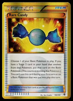 Pokemon Card - Rare Candy Plasma Blast 105/101 Secret Rare - Image 1
