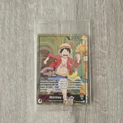 One Piece Card French Luffy OP 13-001 Musee Grevin Promo New - Image 1