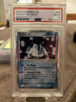 Pokemon 2005 EX Emerald Regice EX #98 Holo Card PSA 9 - Image 1