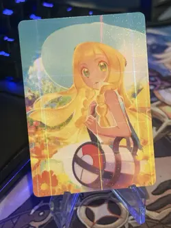 Pokemon Lillie Anima Waifu Doujin ACG DIY Trainer Full Art Card New - Image 1