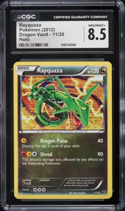CGC 8.5 Rayquaza Holo Dragon Vault 2012 Pokemon Card #11 - Image 1