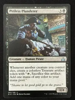 1x MTG Pitiless Plunderer - Rivals of Ixalan (RIX) #81 - Magic the Gathering - Image 1
