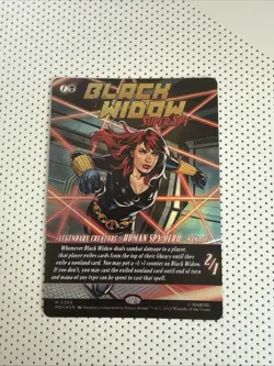 Magic The Gathering Marvel Black Widow Super Spy Borderless 0393 Foil Mythic - Image 1