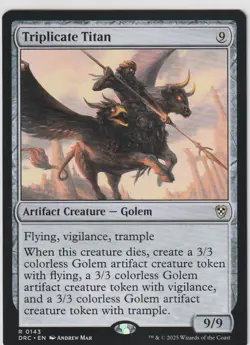 Triplicate Titan 143 Rare Commander: Aetherdrift Magic: The Gathering Near Mint - Image 1