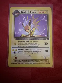 Dark Jolteon 38/82 Team Rocket Vintage Pokemon Card WOTC 2000 NM - Image 1