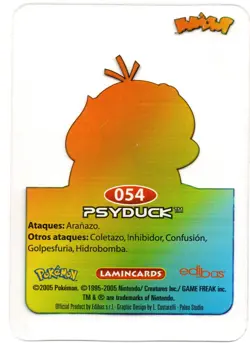 PSYDUCK #054 LAMINCARD COLECCION POKEMON LAMINCARDS 2005 EDIBAS (USADA) - Image 2