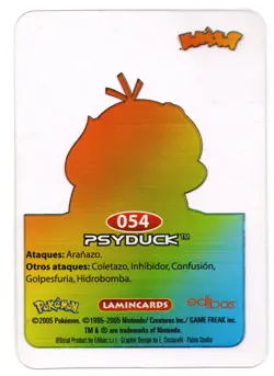 PSYDUCK #054 LAMINCARD COLECCION POKEMON LAMINCARDS 2005 EDIBAS (USADA) - Image 2